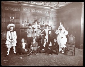 A group in costume at the home of Miss Morgenthau, 30 West 72nd Street, New York, 1906